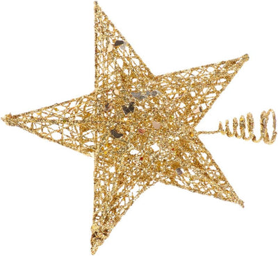 1Pc Christmas Decor Christmas Tree Star Christmas Ornaments Christmas Tree Decoration Holiday Pendant Decoration Tree Topper Gold Trim Stars Party Supplies Pentagram 3D