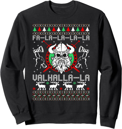 Falalala Valhalla La Ugly Christmas Sweaters Sweatshirt